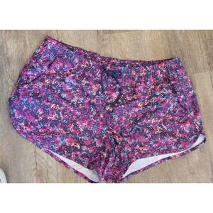 Columbia Womens XL Fuchsia Splash Bogata Bay Stretch Printed Pockets Shorts NWOT